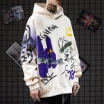 Dark Street Spoof Personalised Graffiti Hoodies Cartoon Baggy Hip Hop Pullover