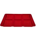 Red Velvet Plastic Blister Tray Six Compartments Blister Pack Tray For Snacks