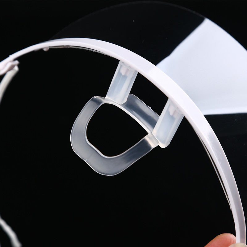 Spittle Prevention Transparent Plastic Face Mask For Dental