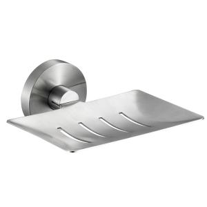 Quality Stainless Steel Soap Dish Holders Square Wall Mount Satin Finish wholesale