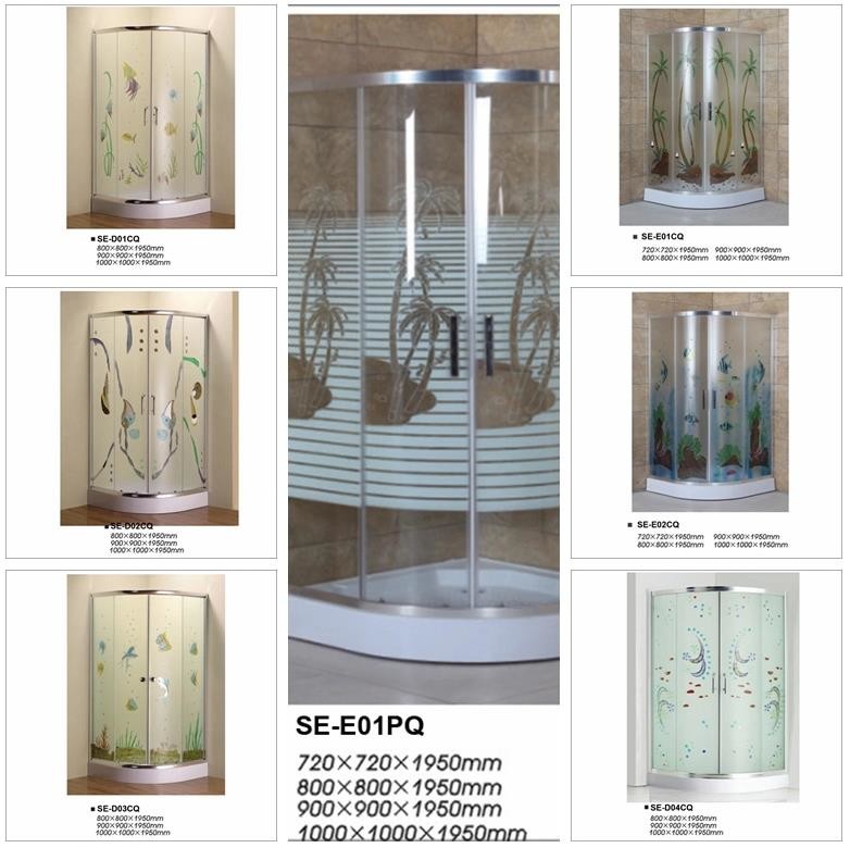 5mm Tempered Glass Shower Enclosures For Home / Hotel / Villa / Apartment