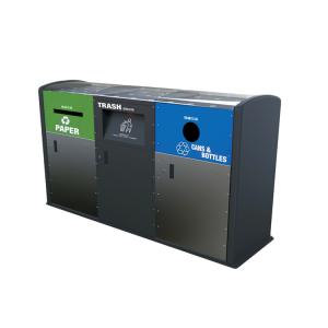 Quality 150kg Intelligent Garbage Recycling Bin / Solar Powered Trash Cans 120w wholesale