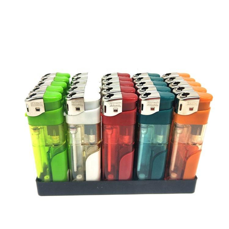 Dongyi High Quality Transparent Color Plastic Electric LED Lighter