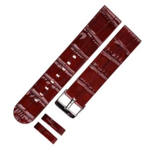 Quality Polished Wide Genuine Leather Watch Bands , 22mm Mens Leather Strap wholesale