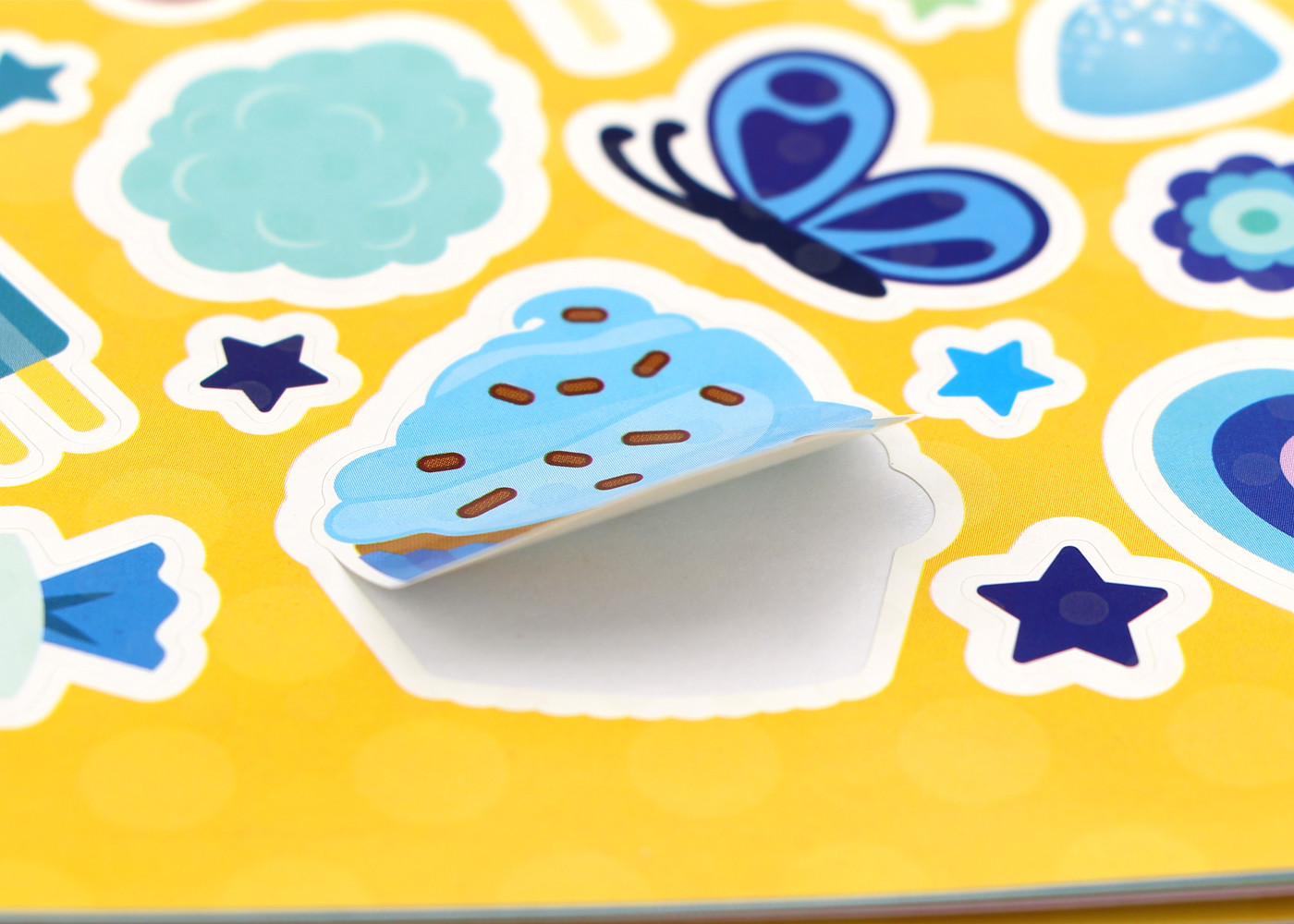 Self Adhesive Paper Sticker Book For Kids OEM Offset Printing Pattern Logo