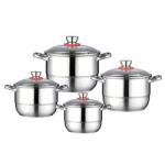 Factory Direct Sale Kitchen 8 Pcs Cooking Pots Cookware Sets Stainless Steel