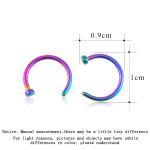Medical Titanium Punk Clip On Fake Piercing Body Nose Lip Rings Unisex Nose Ring