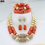 Good quality Elegant African Beads Jewelry Sets Senegal/ghana Wedding Handmade
