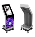 Movable 21.5 Inch Touching Floor Standing Digital Signage With Calendar