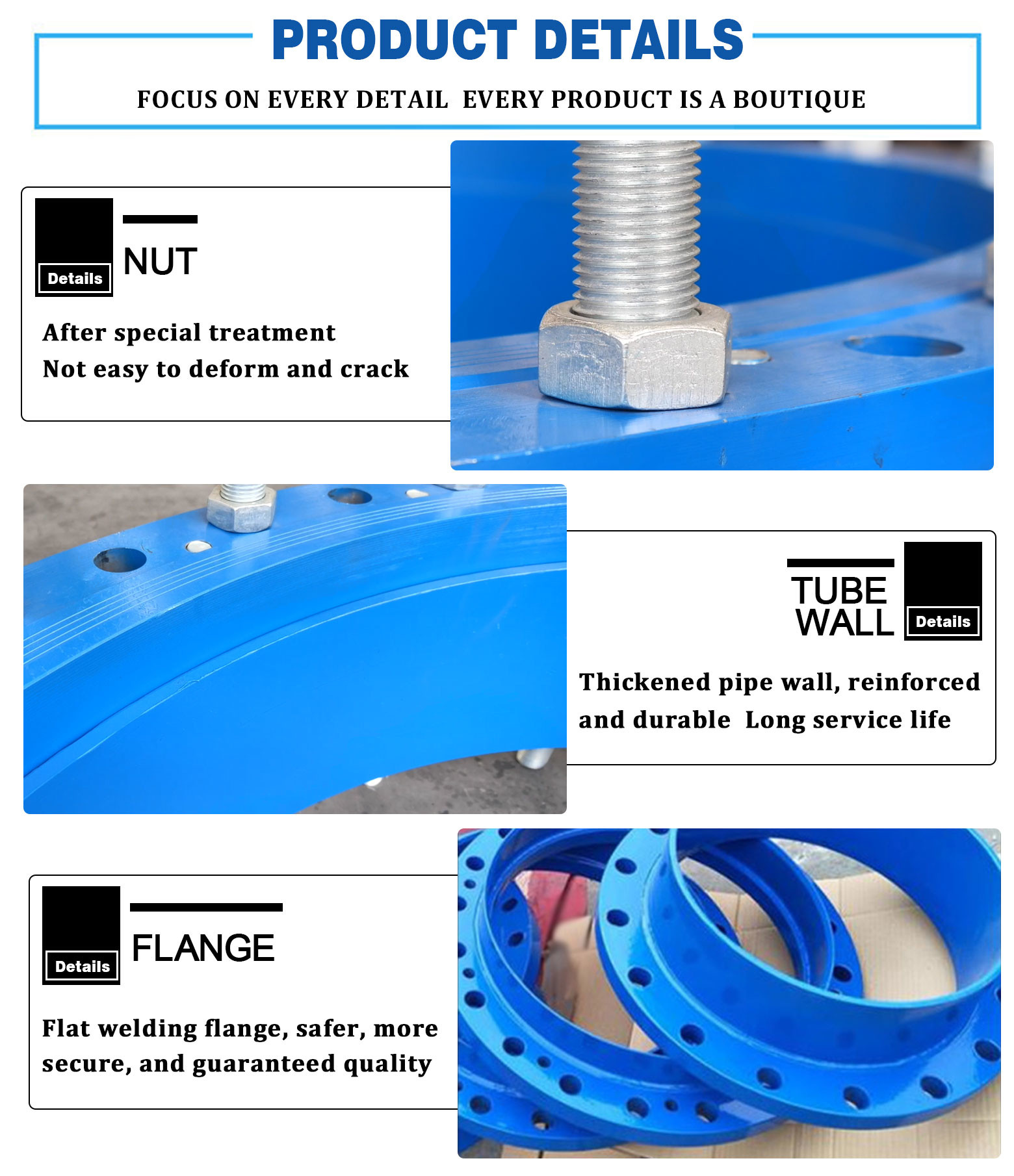 Longevity And Low Maintenance High Strength Steel Joint With More Secure Flange