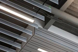 Quality Vertical Linear Screen Ceilings , Sound Dampening Baffle False Ceiling 0.55 ~ 0.90mm Thick wholesale
