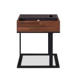 Sara II Espresso Living Room End Tables 27lbs Walnut Sandy Black