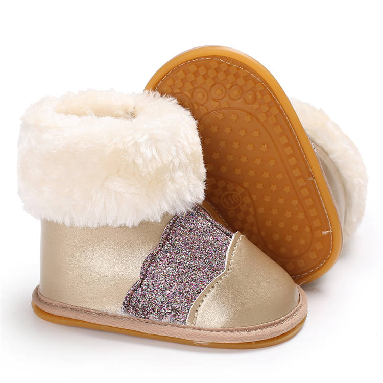 Designer PU Leather Rubber sole 0-2 years boy and girl Walking shoes baby boots booties