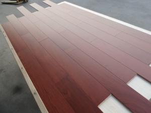 Quality Red Stained brazilian Jatoba Engineered Wood Flooring to Japan from Chinese factory wholesale