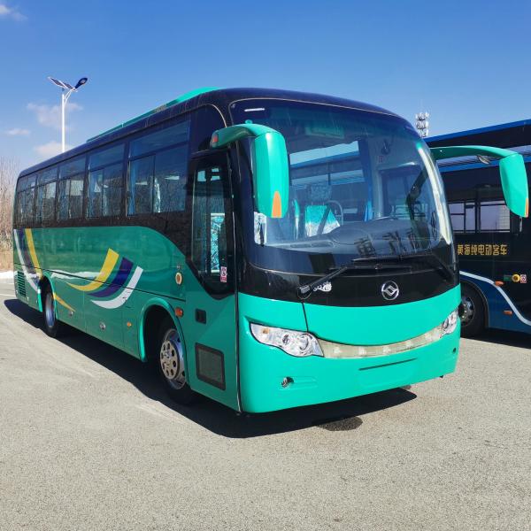 Cheap Electronic Control Huanghai 8.2m Staff Shuttle 44 Seater Bus 200km Range for sale