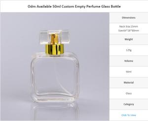 Quality Custom Empty Perfume Glass Bottle wholesale