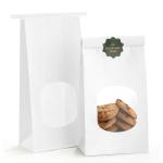 Greaseproof Paper Hot Style Bottom Window White Brown Cookie Biscuit Kraft Paper