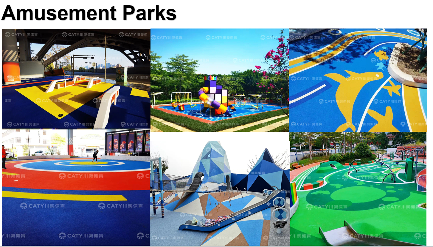 1.2g/cm3 Playground Flooring For Garden Playground Surfaces Rubber Kids Playground