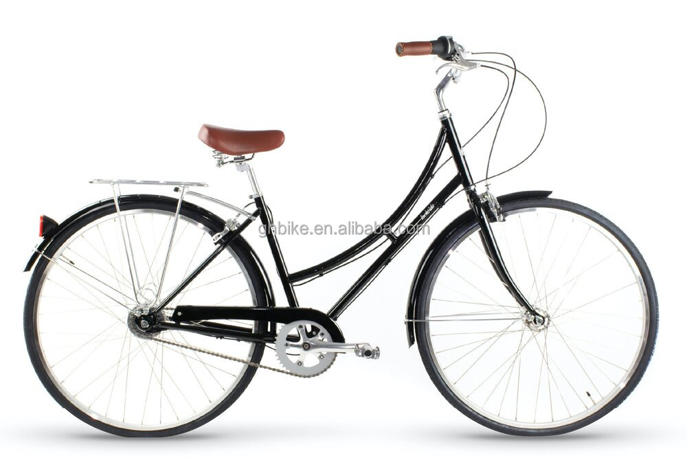 14KG Retro Ladies 7 Speed Vintage Bicycles 700C Adult Women's City Bike with Basket