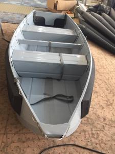 Quality Rowing folded full Aluminum rib boat with protective pontoons wholesale