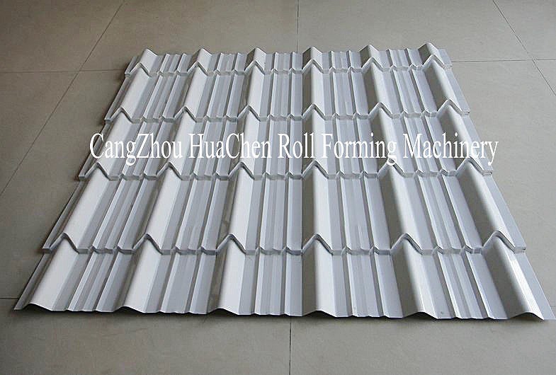 70mm Shaft Diameter Double Layer Glazed Tile Roll Forming Machine With 11 Row Roller