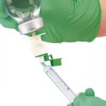 Universal Fluid Transfer Set Spike With Air Vent Filter And Flip Cap
