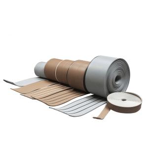 Quality 190mm*5mm*25m Inner-Lock Waterproof Teak Synthetic Marine Deck PVC Composite Flooring Mat wholesale