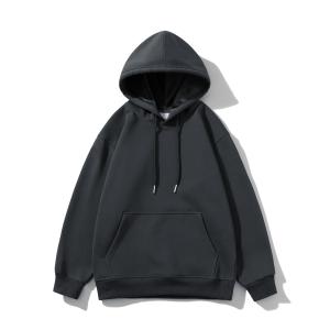Quality FODARLLOY Fashion Vintage Hoodie OEM Streetwear Essentials Oversize Unisex Pull Coat Men's Hoodies Pullover Dark Grey wholesale