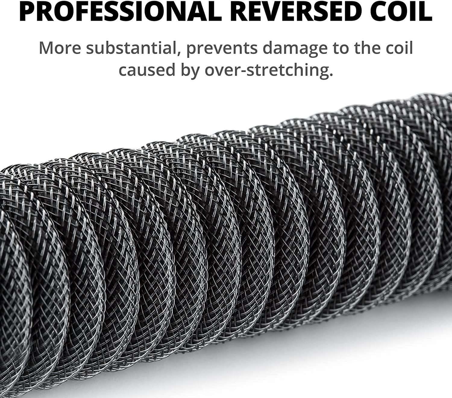 Coiled Nylon USB C To USB A Cable For Gaming Mechanical Keyboard