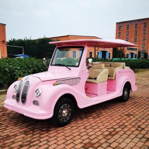 Quality Pink Classic Sightseeing Car New Electric Vintage Car Can Carriage 8 -11 People On Sale wholesale
