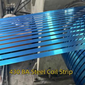 Quality BA Surface SS 430 Cold Rolled Stainless Steel Strip 430 Steel Coil With Bule PE Film 0.5*19mm wholesale