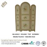 Wood Carving Air Brush Decorative Folding Screens Hotel Tri Fold Privacy Screen