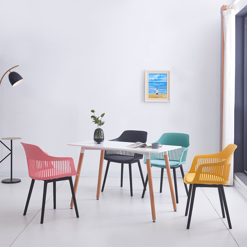 Blue Orange Coloured Plastic Dining Chairs Apartment Plastic Chairs For Dining Table