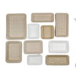 Disposable Biodegradable Sugarcane Bagasse Tray Recycled Paper Food Tray