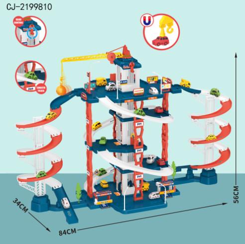 Educational Construction Toys City Car Building Single And Double Slide Track
