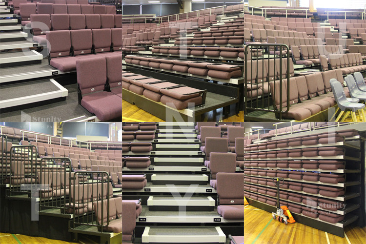 SGS Approved UV Resistant Telescopic Bleacher Seating