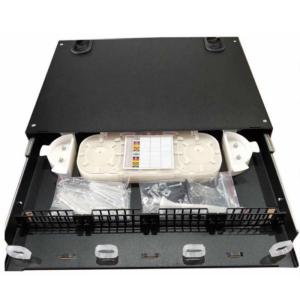 Quality 12 Port SC SX Fiber Panel Box Black Color Multifunctional wholesale