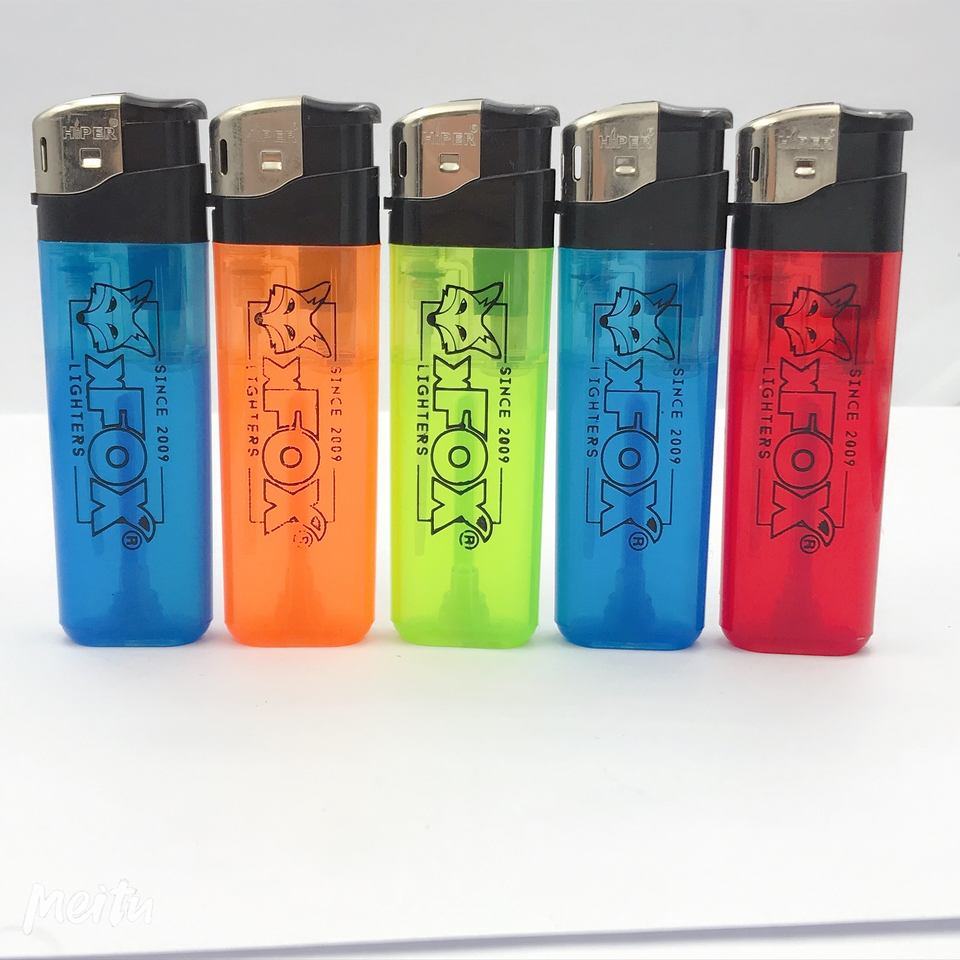 Dy-588 Transparent Colors Body with Patterns Cigarette Gas Lighter