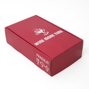 Quality Pantone Color Corrugated Paper Mailer Wine Shipping Box wholesale