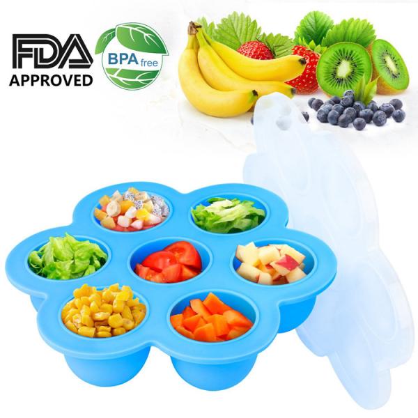 Baby Complementary Silicone Ice Trays Food Grade Customized Color With Lids