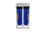 Floor mount 20'' big blue whole house water filter housings 1'' port with double