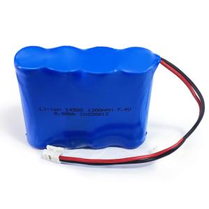 Quality 7.4v 1200mah Li Ion 14500 Battery Pack For Toys Bluetooth Smart wholesale