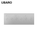 228*86mm Tempered Glass Panel Tuya WIFI Smart Light Switch White Black Grey 6