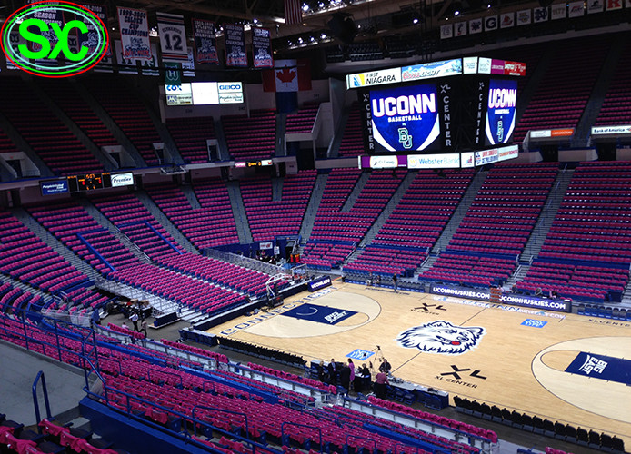 Advertising Rental Screens Full Color Basketball Court Signs P8 Stadium LED Displays