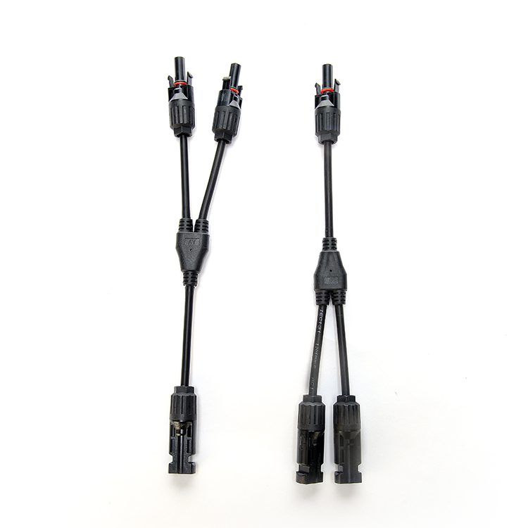 PVC Insulation Solar Panel Wires for Y Type Solar PV Branch Cable PV004 Connector and Temperature Range of -40C To 90C