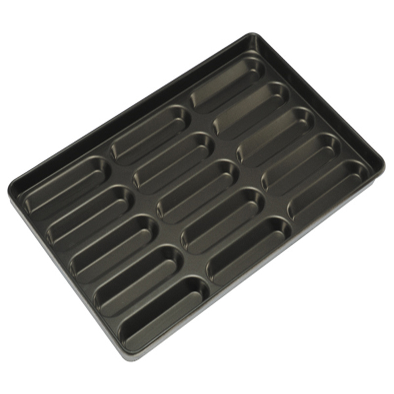 Rk Bakeware China-42445 Glazed Aluminized Steel 24 Mold 2.82 Oz. Clustered Hamburger Bun / Muffin Top / Cookie Pan