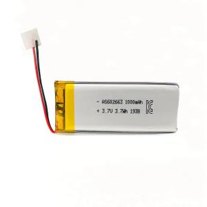 Quality PL602663 1000mAh 3.7 V Small Lipo Battery Overcharge Protection wholesale