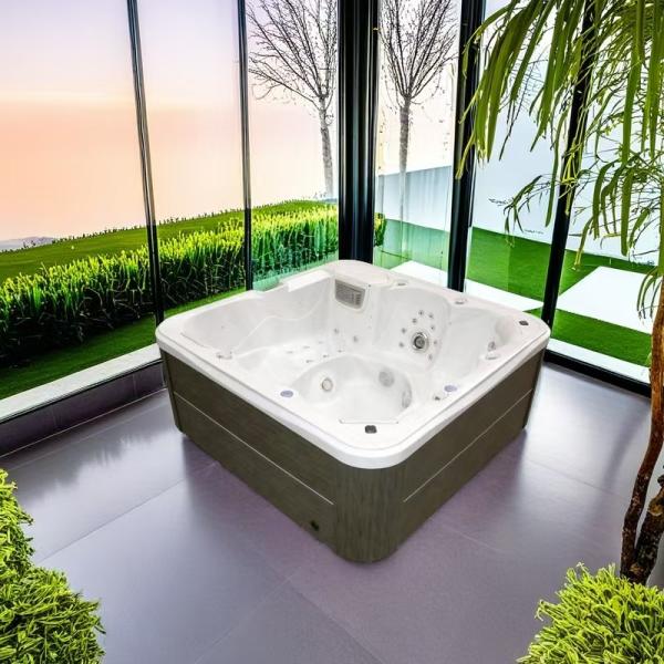 Acrylic Whirlpool Spa Tub 6 Person Outdoor Massage Hot Tub for Family Lesure