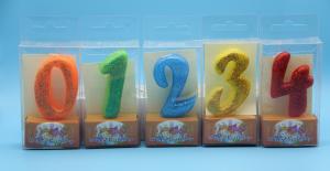 Quality Birthday Candles 0-9 Number Candle with colorful Powder and 5 colors changing wholesale