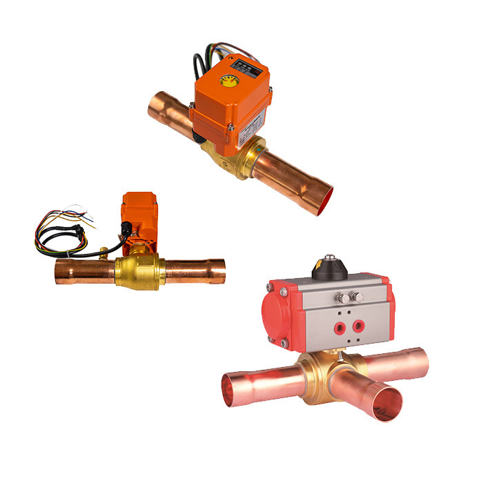 IP67 Rated Smart Electric Refrigerant Ball Valve For Harsh Environments Motorised 3 Way Ball Valve